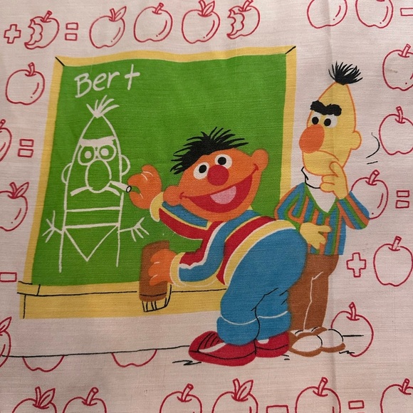 Vintage Sesame Street Red and Blue Duvet Cover Whimsical Design - Picture 7 of 12